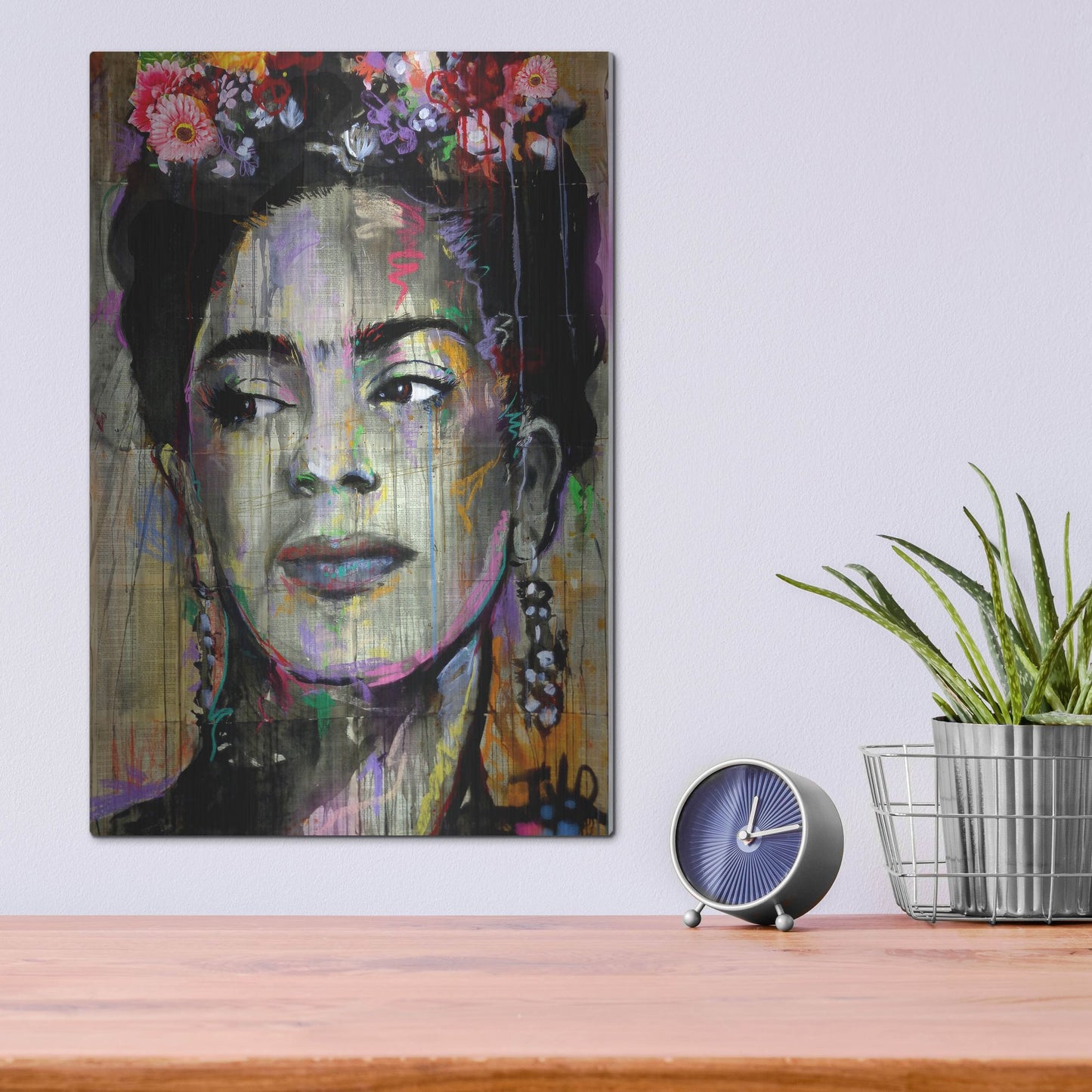 Luxe Metal Art 'Big K' by Loui Jover, Metal Wall Art,12x16