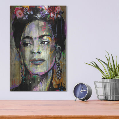 Luxe Metal Art 'Big K' by Loui Jover, Metal Wall Art,12x16