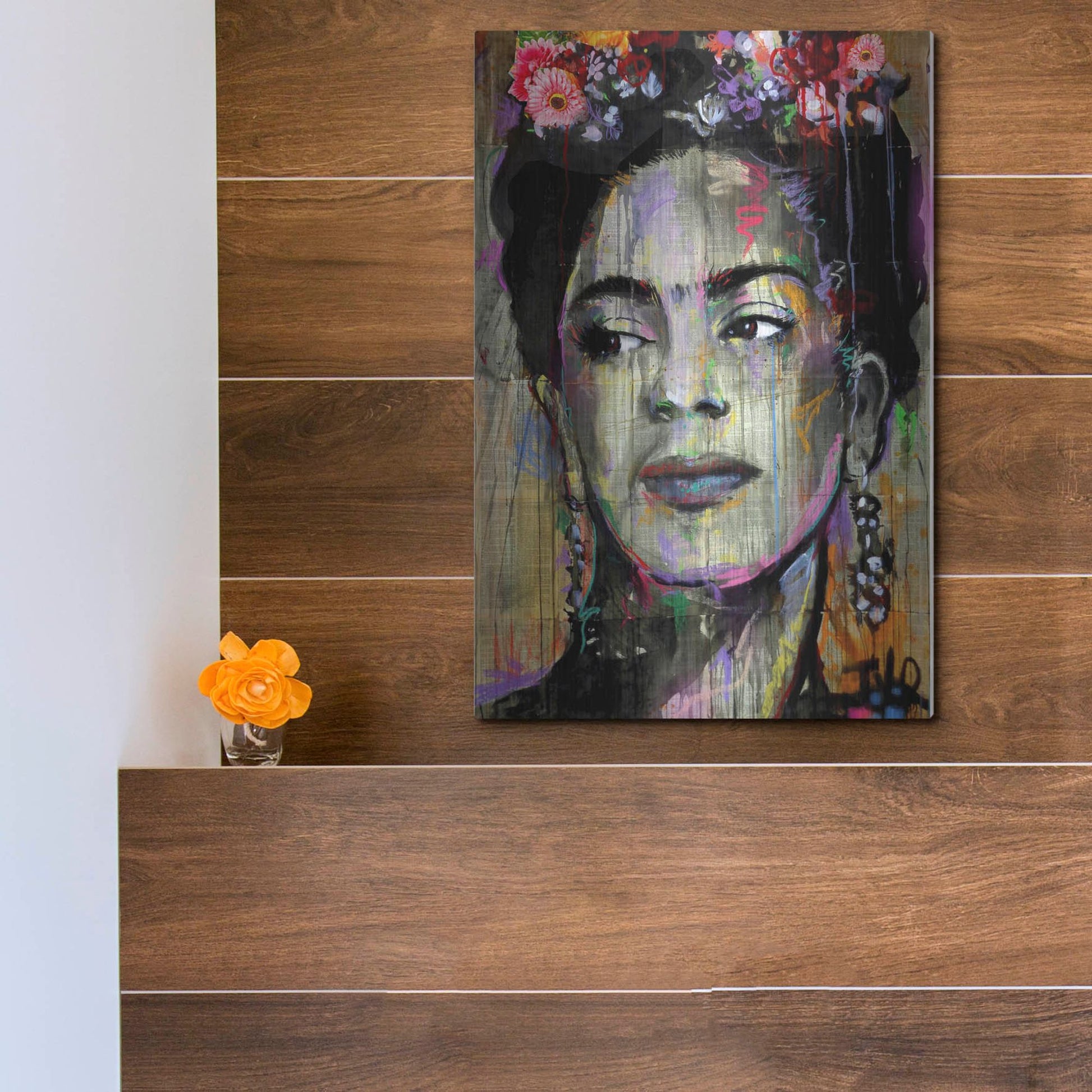 Luxe Metal Art 'Big K' by Loui Jover, Metal Wall Art,12x16