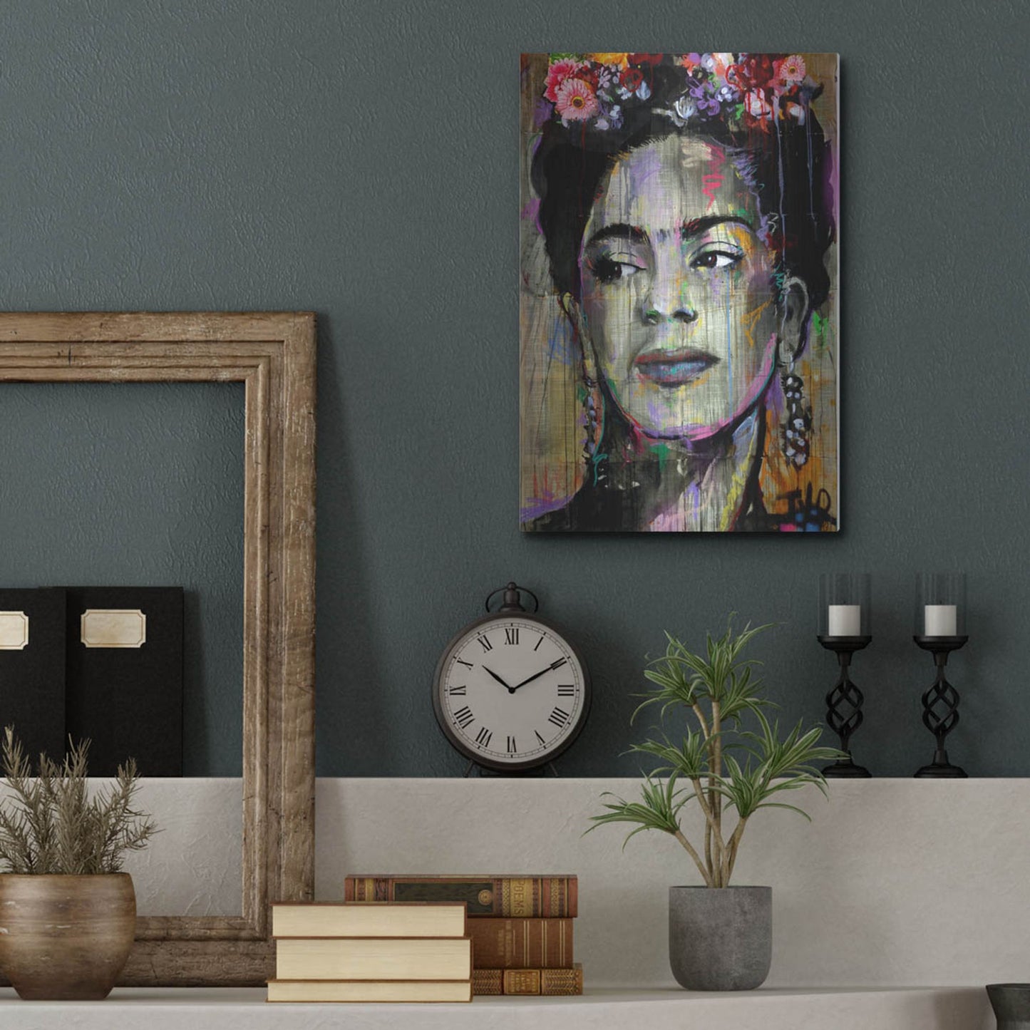 Luxe Metal Art 'Big K' by Loui Jover, Metal Wall Art,12x16