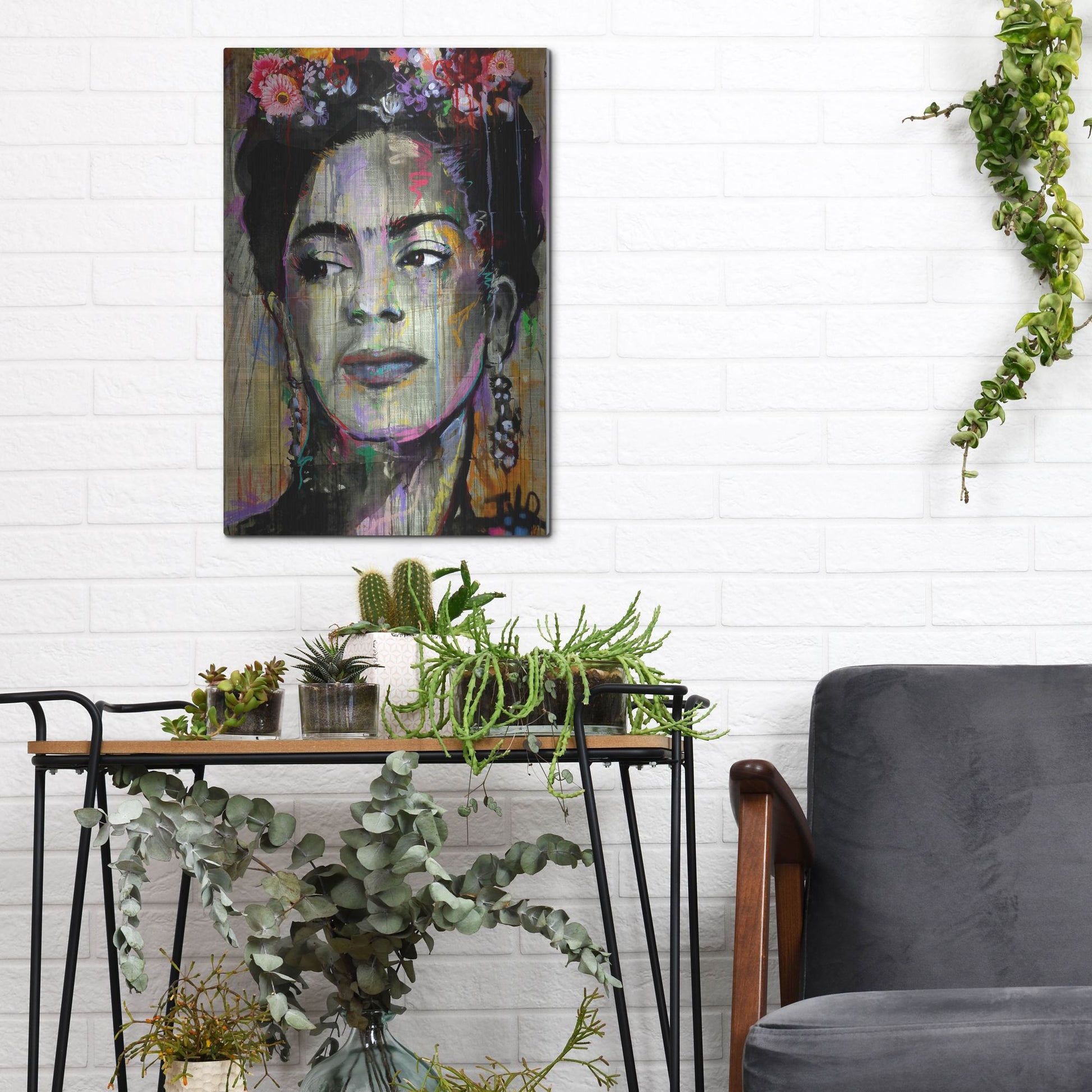 Luxe Metal Art 'Big K' by Loui Jover, Metal Wall Art,12x16