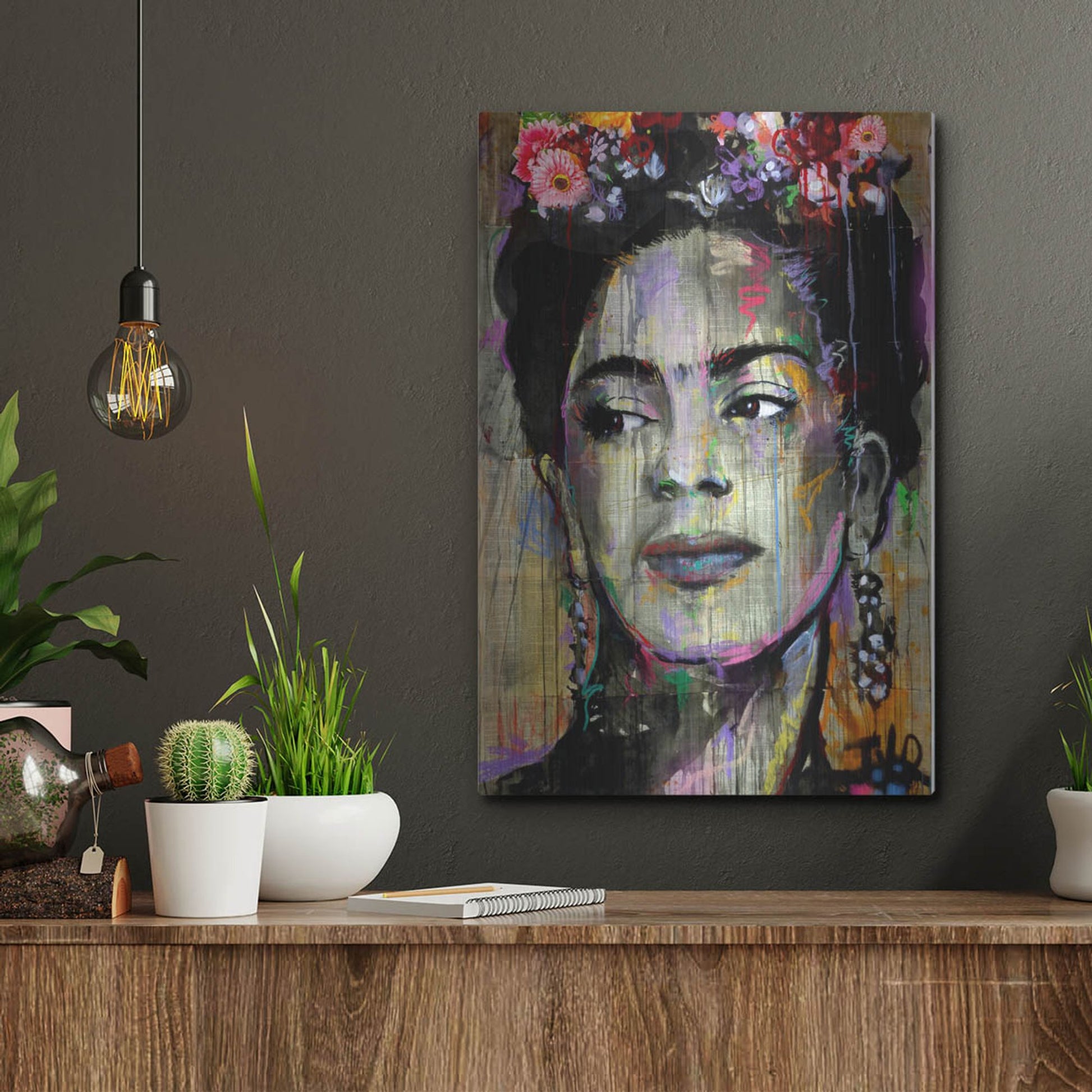 Luxe Metal Art 'Big K' by Loui Jover, Metal Wall Art,12x16