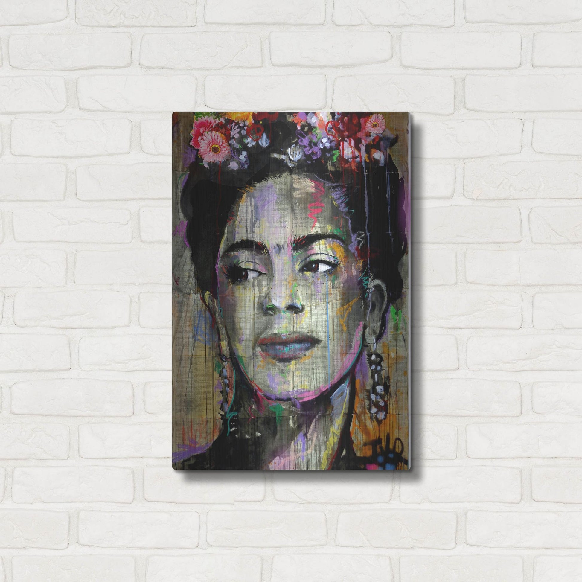 Luxe Metal Art 'Big K' by Loui Jover, Metal Wall Art,16x24