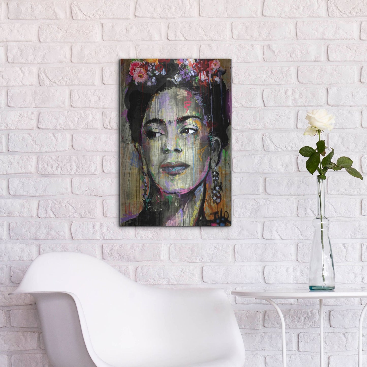 Luxe Metal Art 'Big K' by Loui Jover, Metal Wall Art,16x24