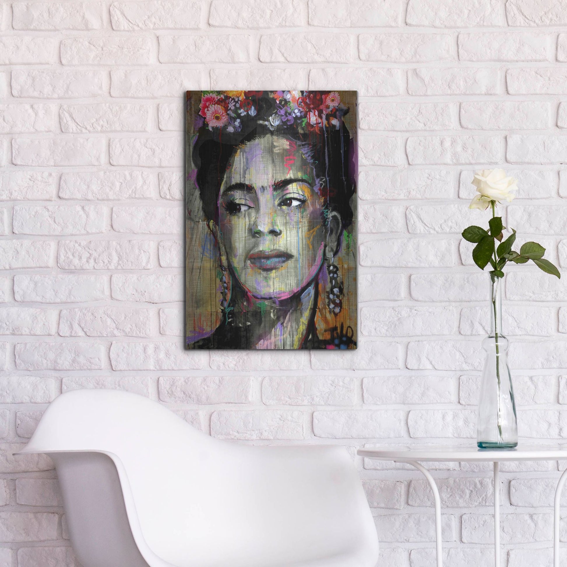 Luxe Metal Art 'Big K' by Loui Jover, Metal Wall Art,16x24