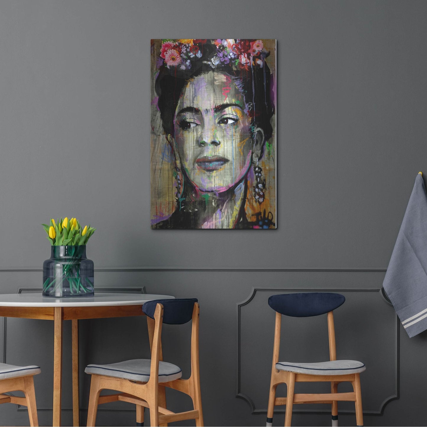 Luxe Metal Art 'Big K' by Loui Jover, Metal Wall Art,24x36