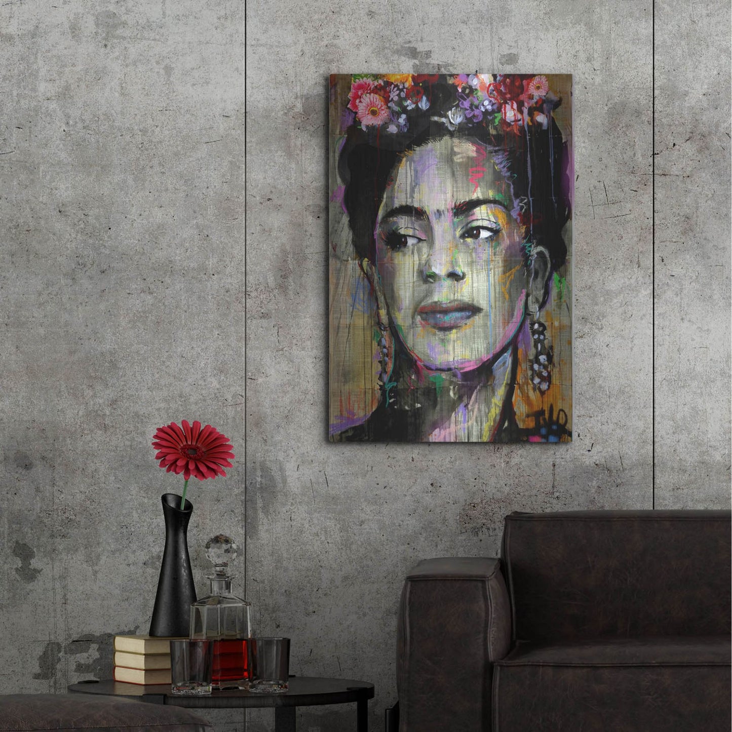 Luxe Metal Art 'Big K' by Loui Jover, Metal Wall Art,24x36