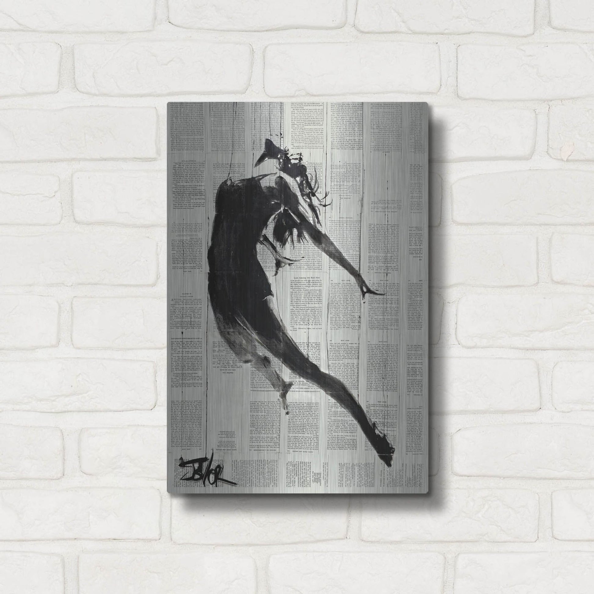 Luxe Metal Art 'If I Fall' by Loui Jover, Metal Wall Art,12x16