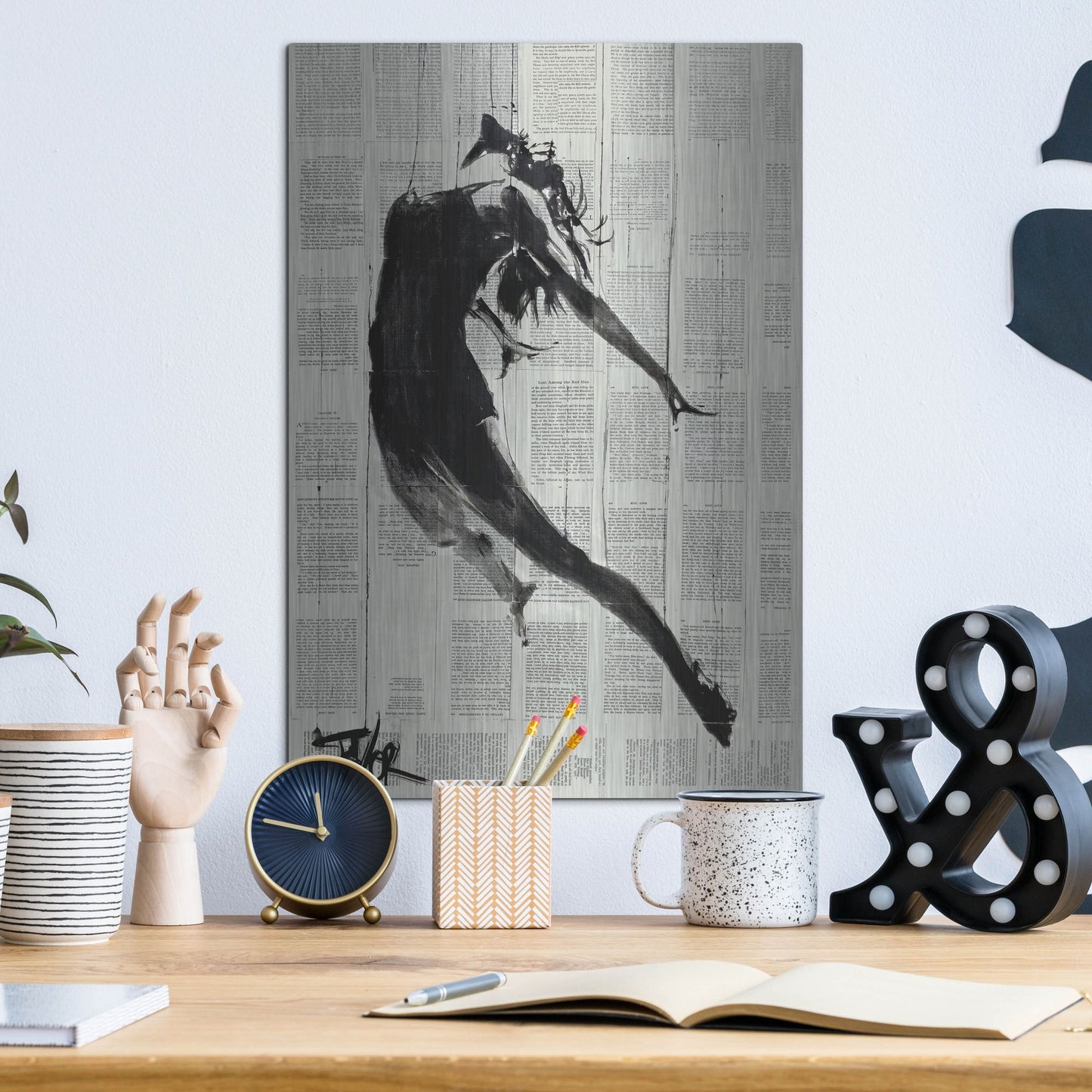 Luxe Metal Art 'If I Fall' by Loui Jover, Metal Wall Art,12x16