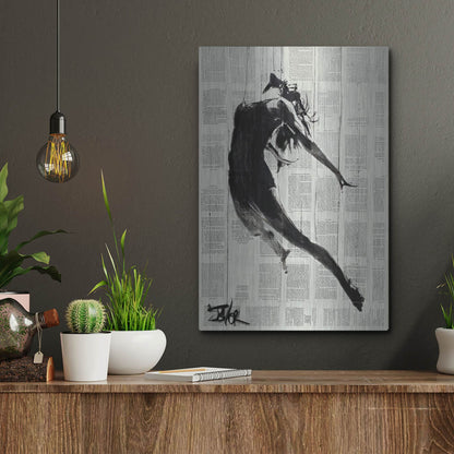 Luxe Metal Art 'If I Fall' by Loui Jover, Metal Wall Art,12x16