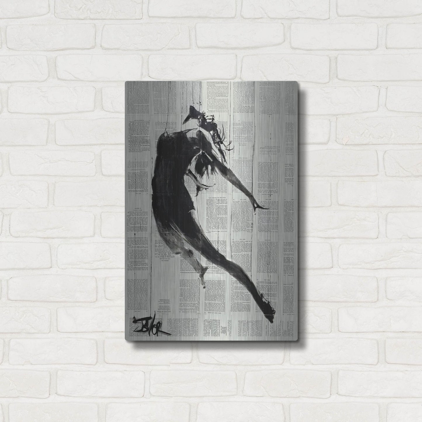 Luxe Metal Art 'If I Fall' by Loui Jover, Metal Wall Art,16x24