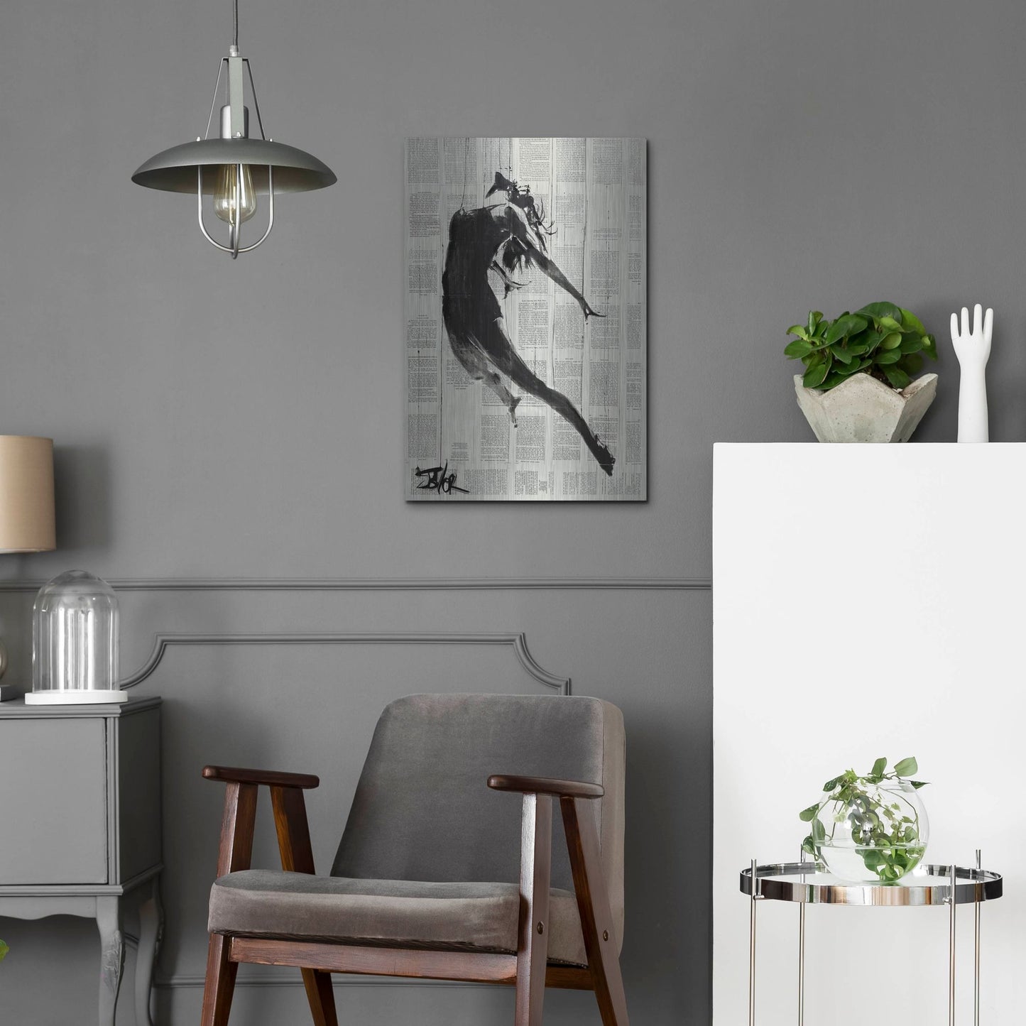 Luxe Metal Art 'If I Fall' by Loui Jover, Metal Wall Art,16x24