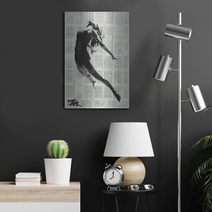 Luxe Metal Art 'If I Fall' by Loui Jover, Metal Wall Art,16x24