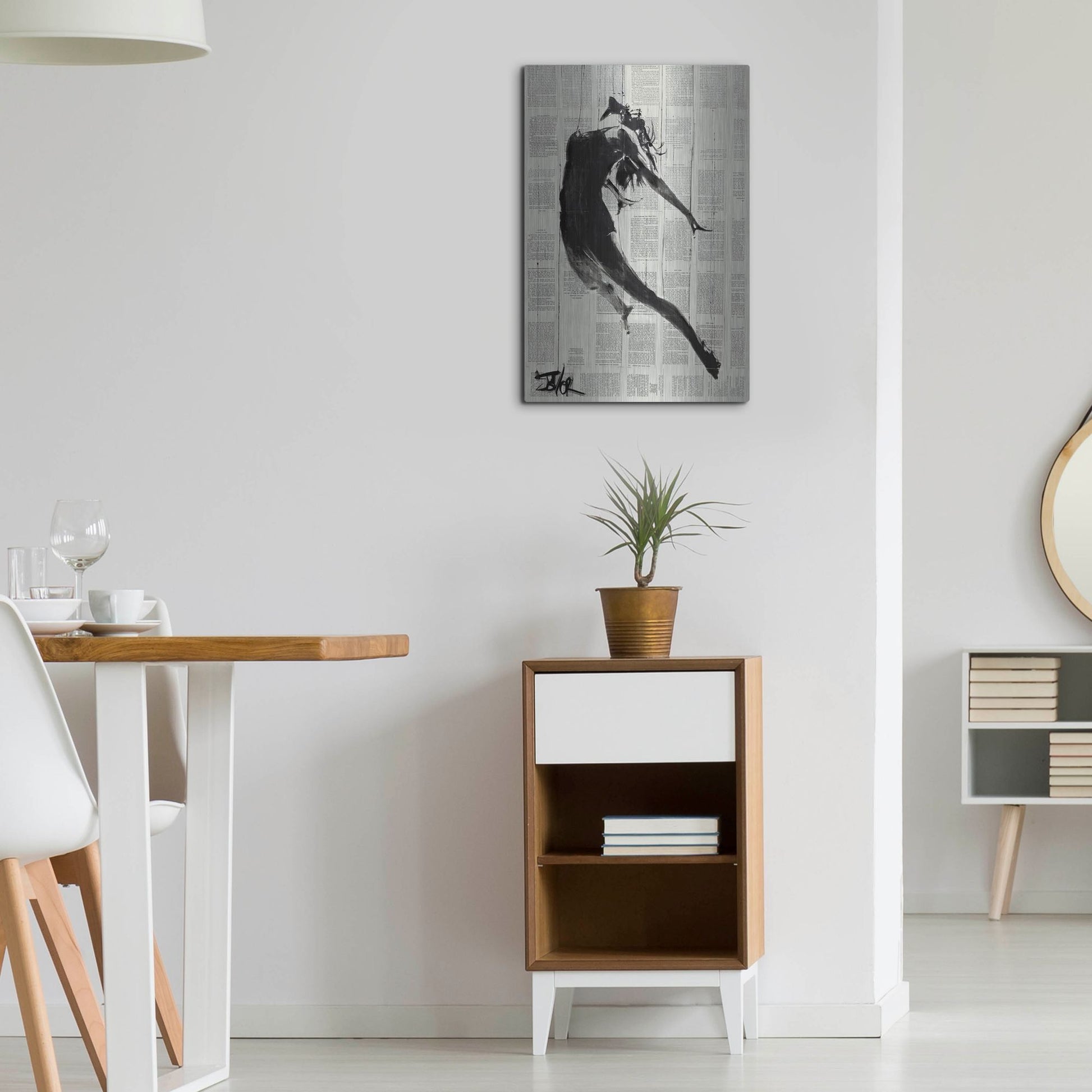 Luxe Metal Art 'If I Fall' by Loui Jover, Metal Wall Art,16x24