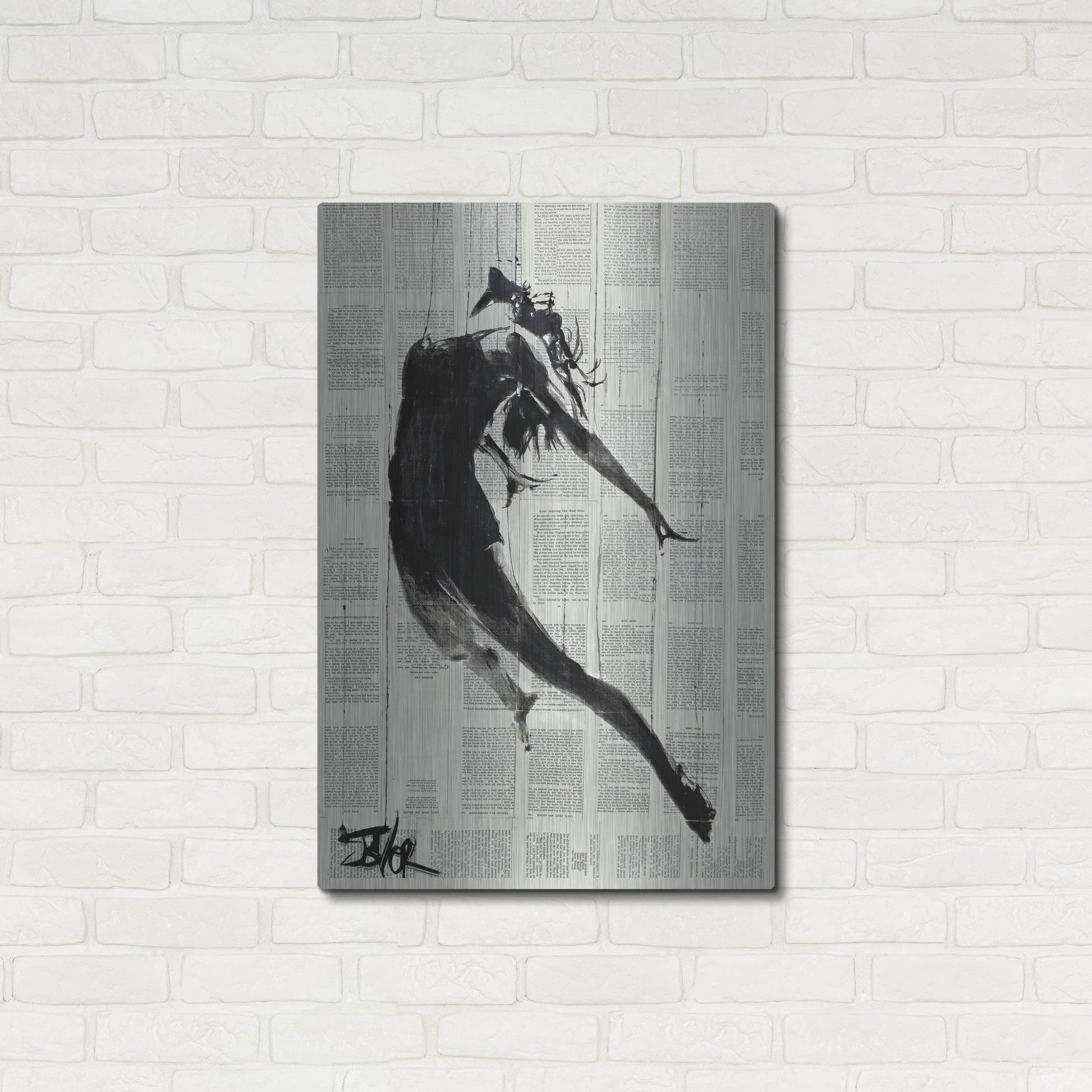 Luxe Metal Art 'If I Fall' by Loui Jover, Metal Wall Art,24x36