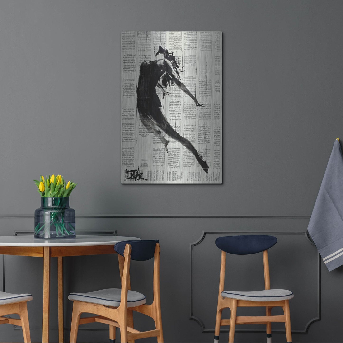 Luxe Metal Art 'If I Fall' by Loui Jover, Metal Wall Art,24x36