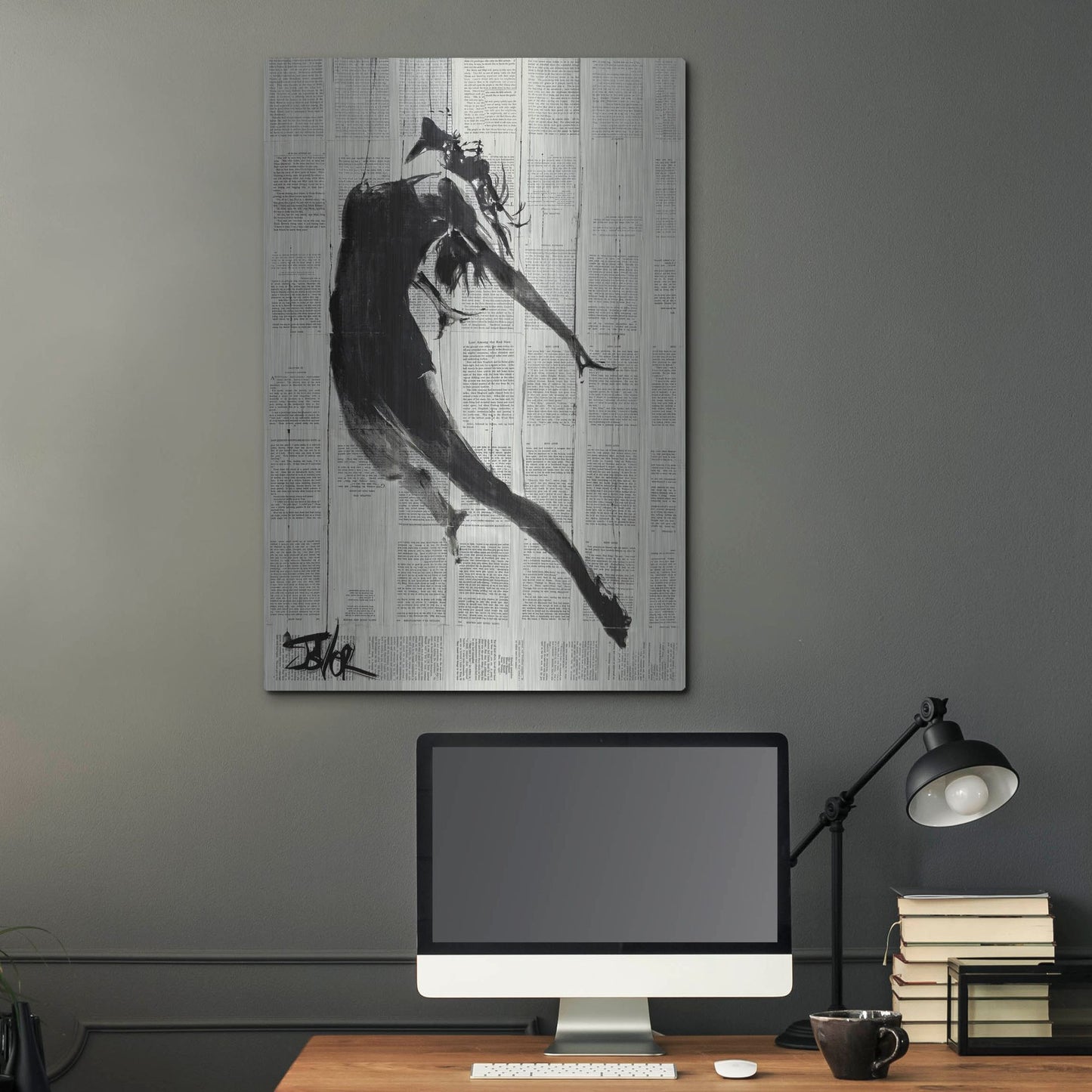 Luxe Metal Art 'If I Fall' by Loui Jover, Metal Wall Art,24x36