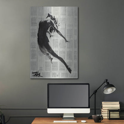 Luxe Metal Art 'If I Fall' by Loui Jover, Metal Wall Art,24x36