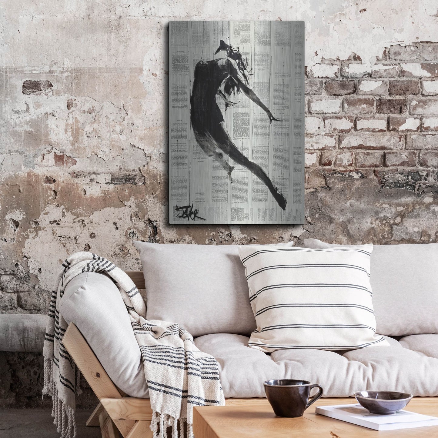 Luxe Metal Art 'If I Fall' by Loui Jover, Metal Wall Art,24x36