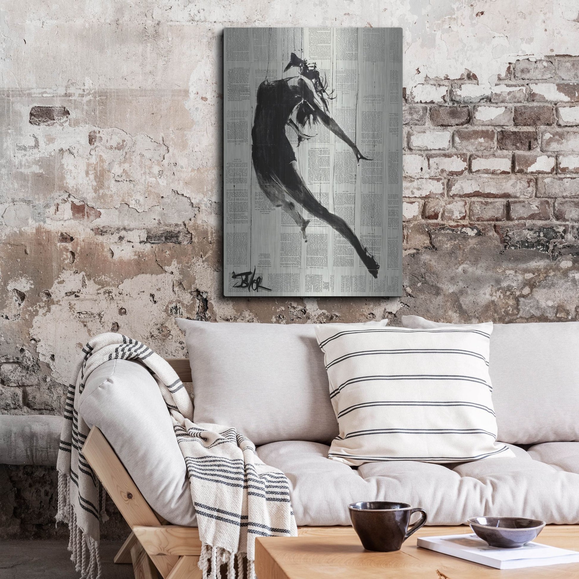 Luxe Metal Art 'If I Fall' by Loui Jover, Metal Wall Art,24x36