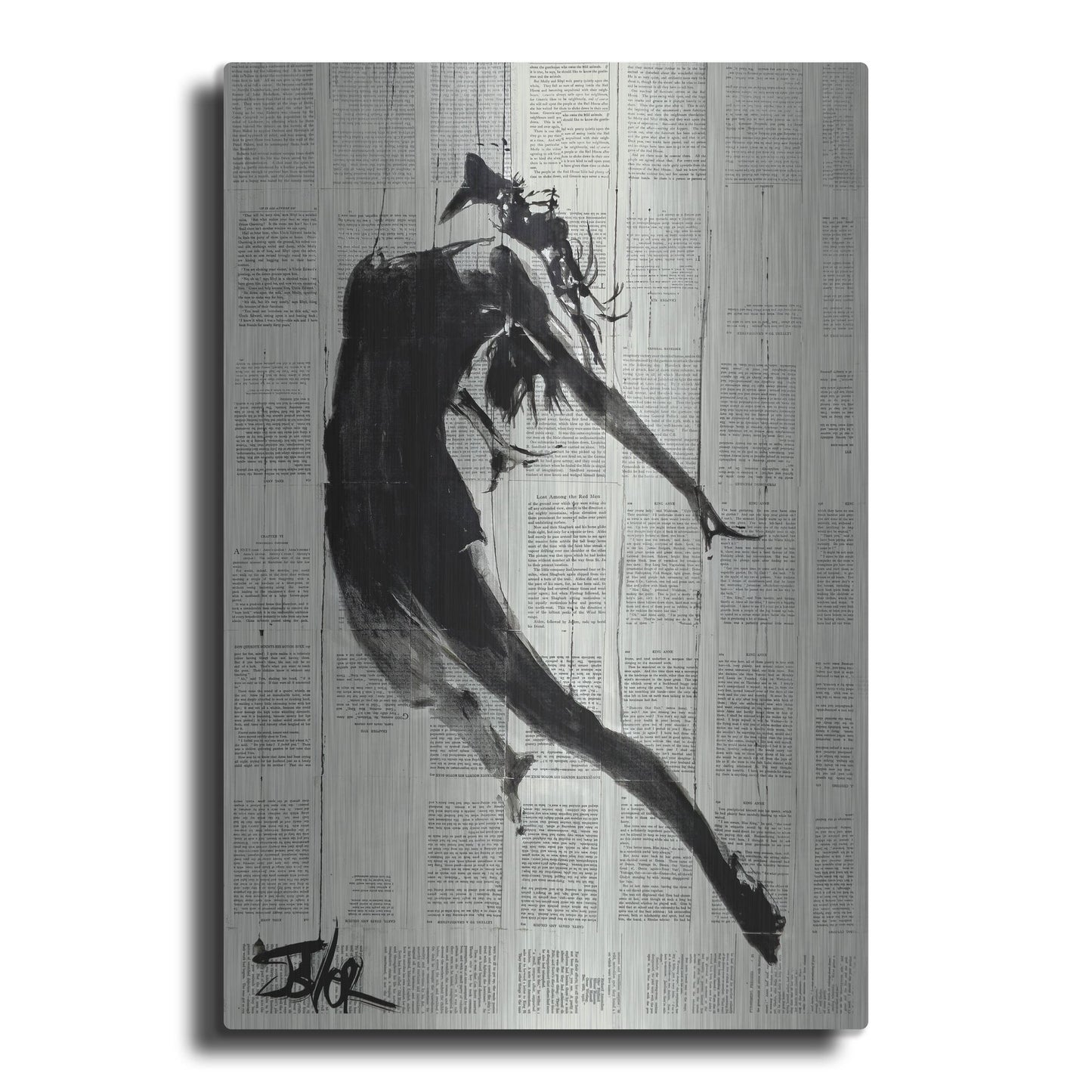 Luxe Metal Art 'If I Fall' by Loui Jover, Metal Wall Art