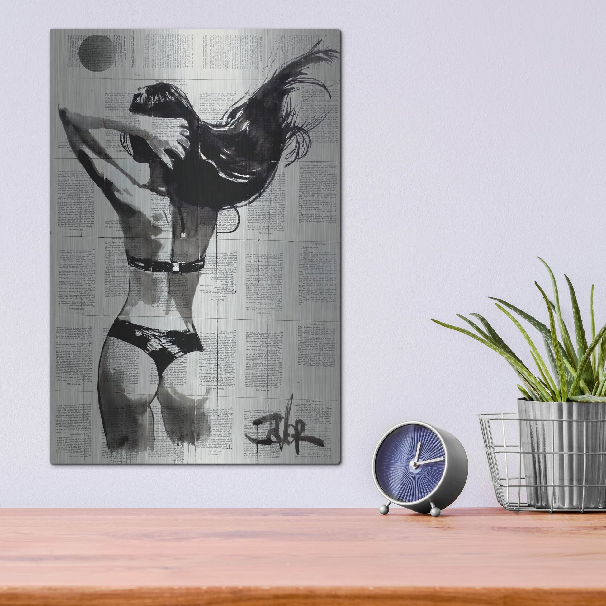 Luxe Metal Art 'In The Summertime' by Loui Jover, Metal Wall Art,12x16