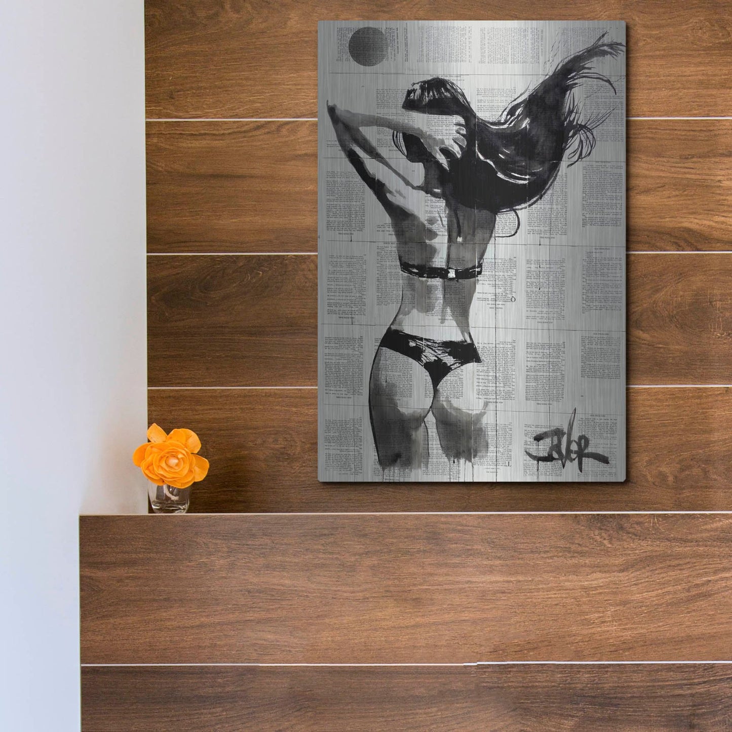 Luxe Metal Art 'In The Summertime' by Loui Jover, Metal Wall Art,12x16