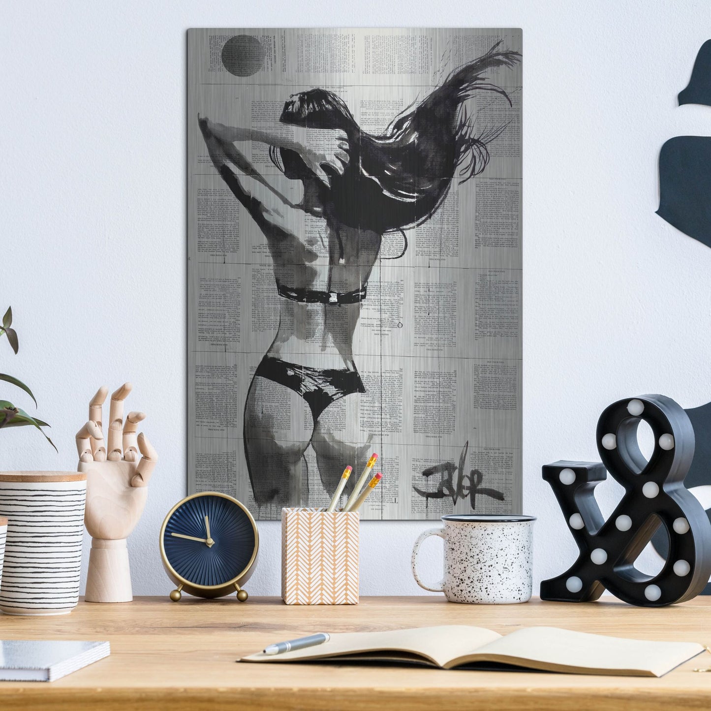 Luxe Metal Art 'In The Summertime' by Loui Jover, Metal Wall Art,12x16