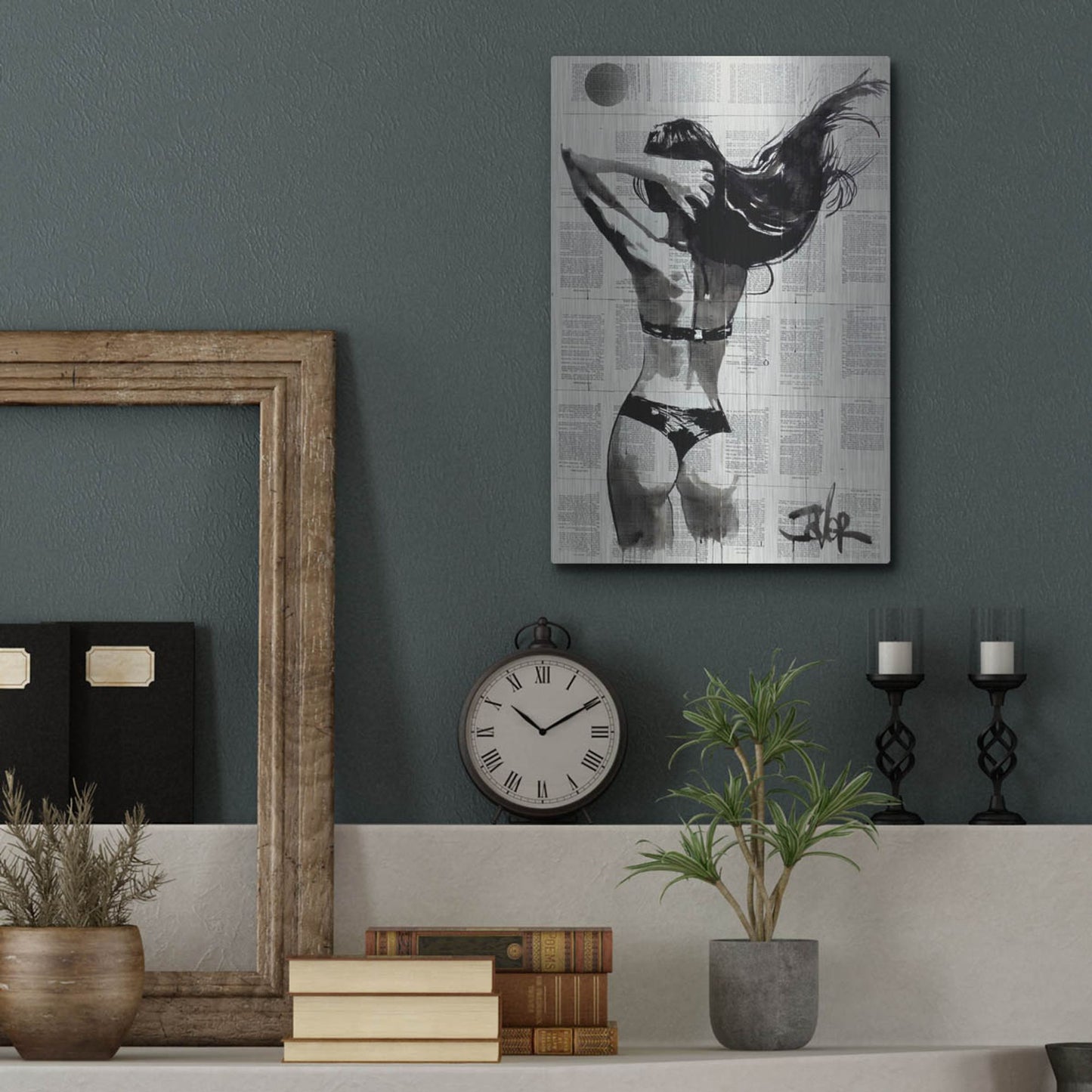 Luxe Metal Art 'In The Summertime' by Loui Jover, Metal Wall Art,12x16