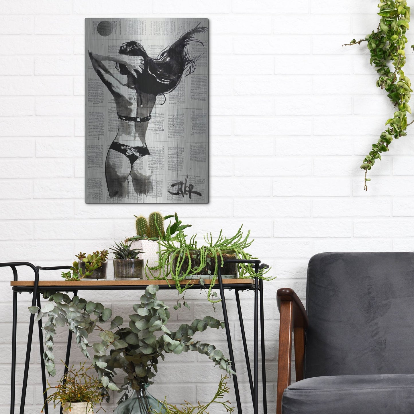 Luxe Metal Art 'In The Summertime' by Loui Jover, Metal Wall Art,12x16