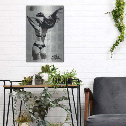 Luxe Metal Art 'In The Summertime' by Loui Jover, Metal Wall Art,12x16