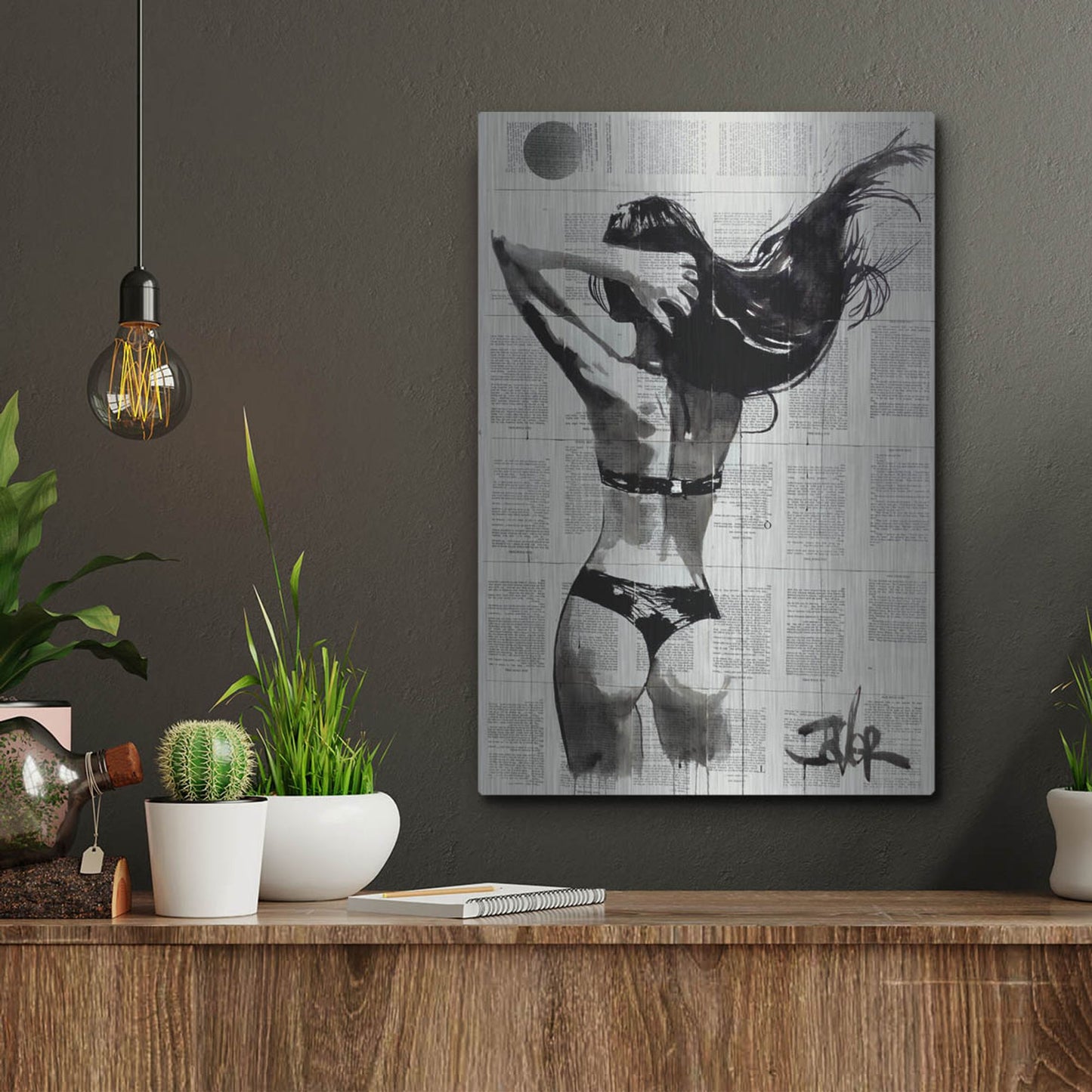 Luxe Metal Art 'In The Summertime' by Loui Jover, Metal Wall Art,12x16