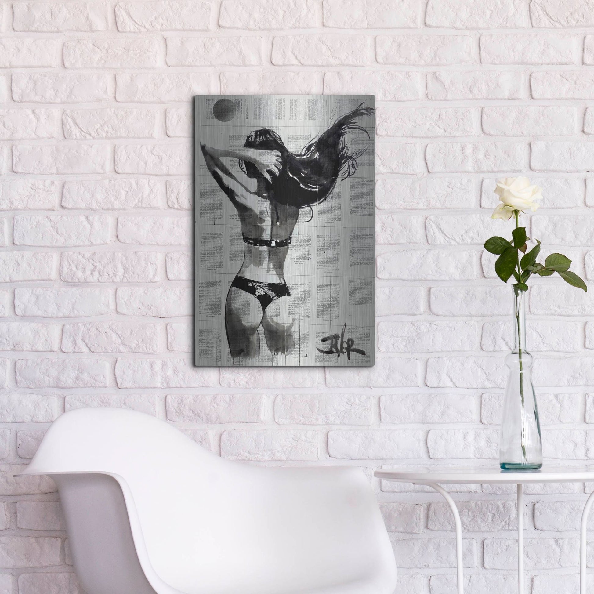 Luxe Metal Art 'In The Summertime' by Loui Jover, Metal Wall Art,16x24