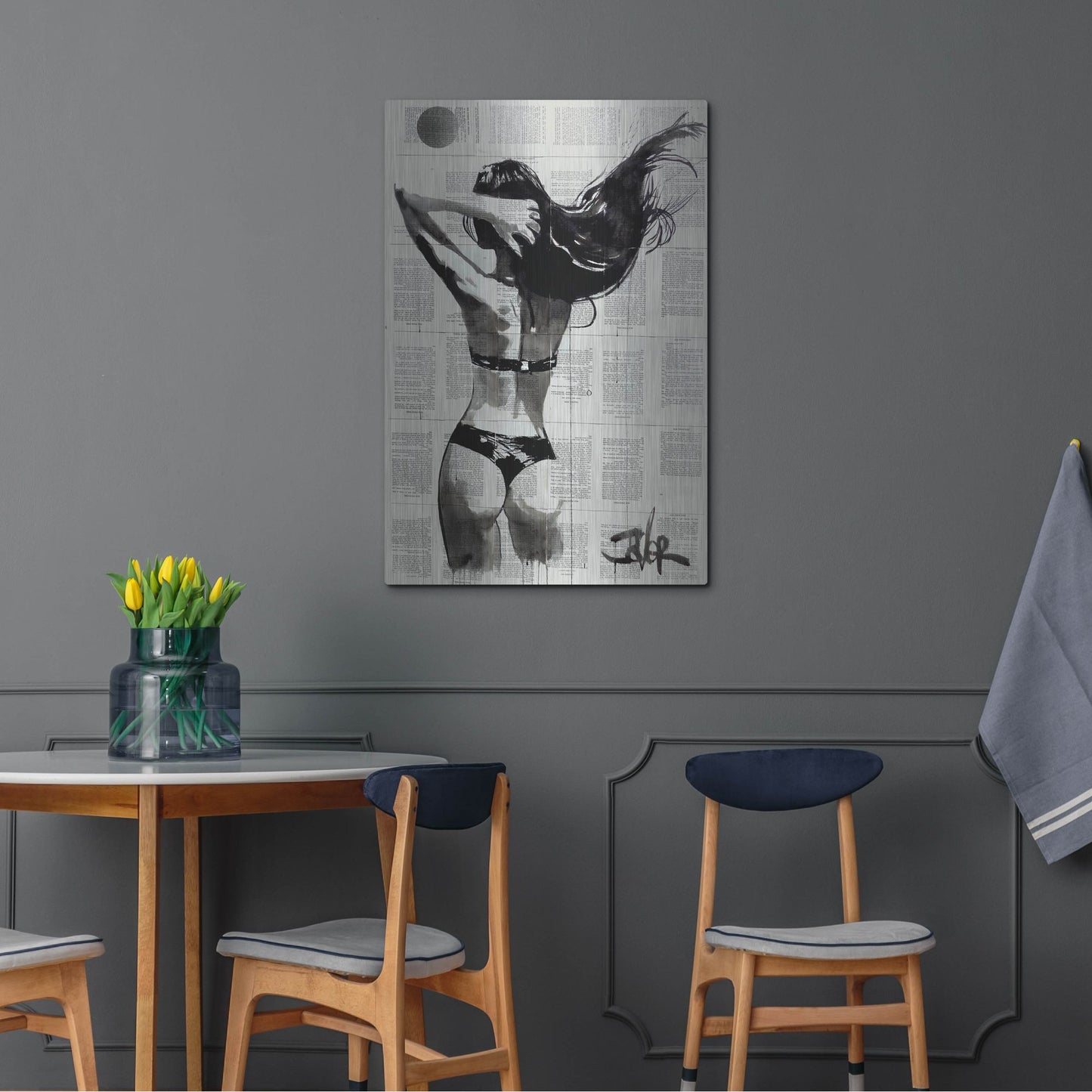 Luxe Metal Art 'In The Summertime' by Loui Jover, Metal Wall Art,24x36