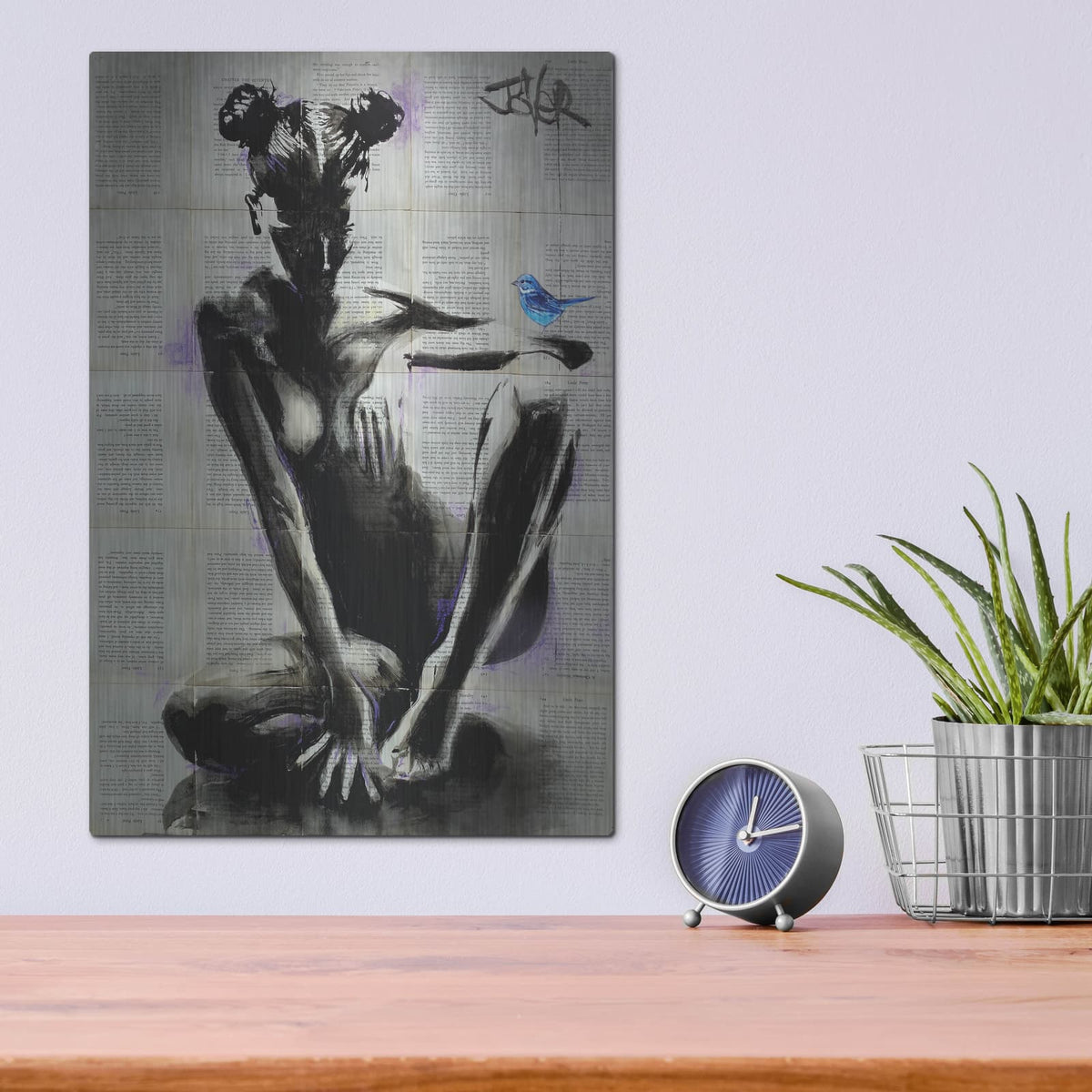 'Mischief And Hope' by Loui Jover – Metal Wall Art, 12x16 room view
