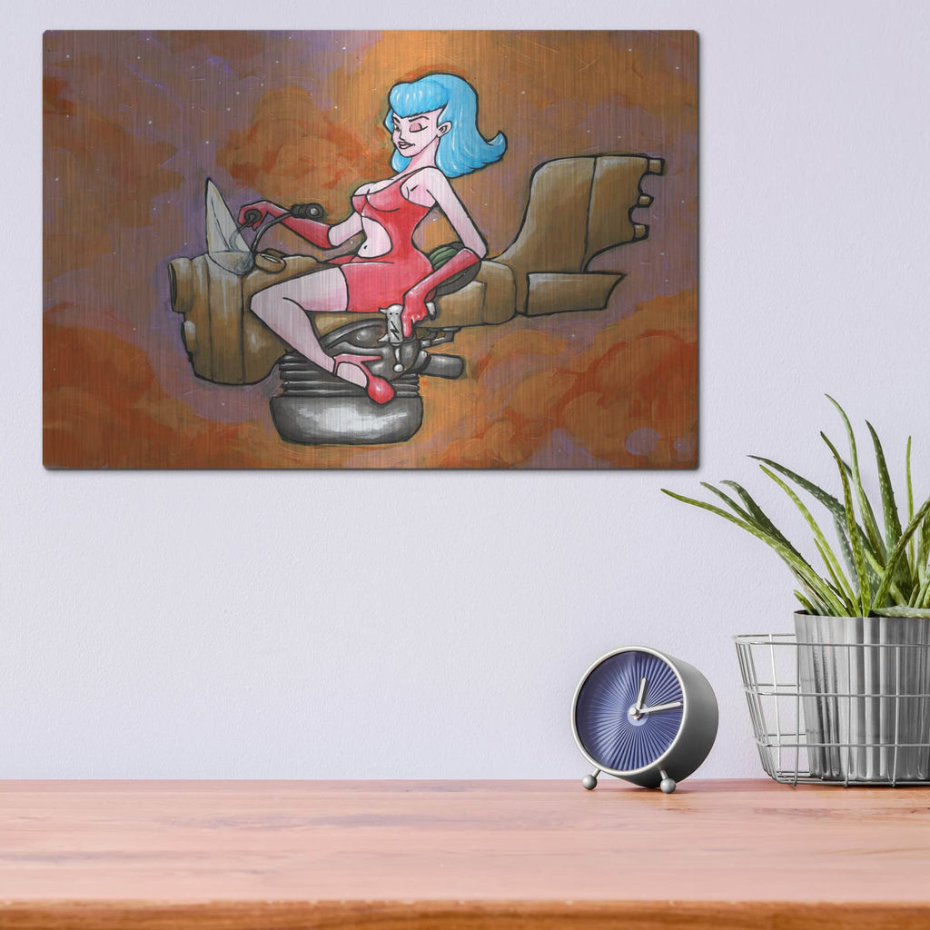 'Rocket Queen Paint' by Craig Snodgrass – Metal Wall Art, 16x12 room view