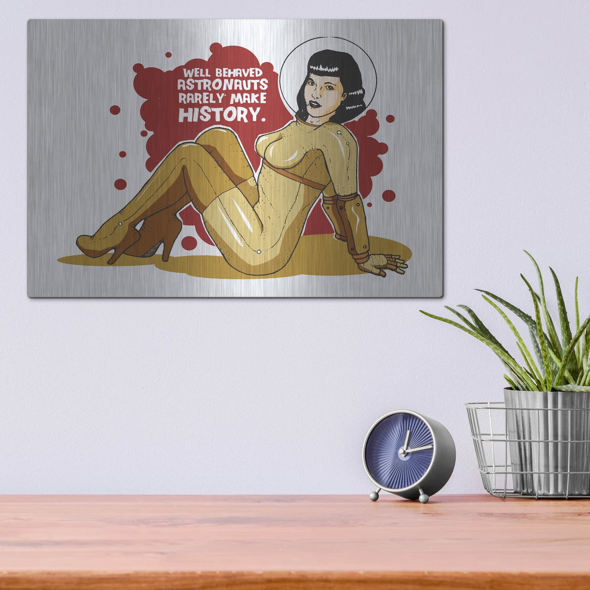 'Bettie Astronaut' by Craig Snodgrass – Metal Wall Art, 16x12 room view