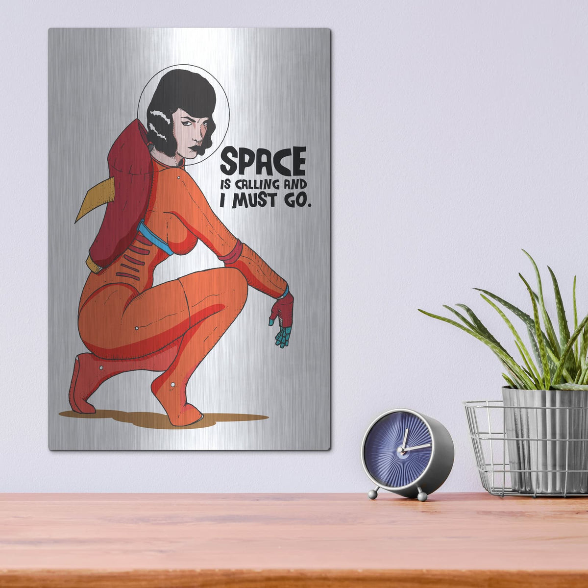 'Bettie Astronaut 2' by Craig Snodgrass – Metal Wall Art, 12x16 room view