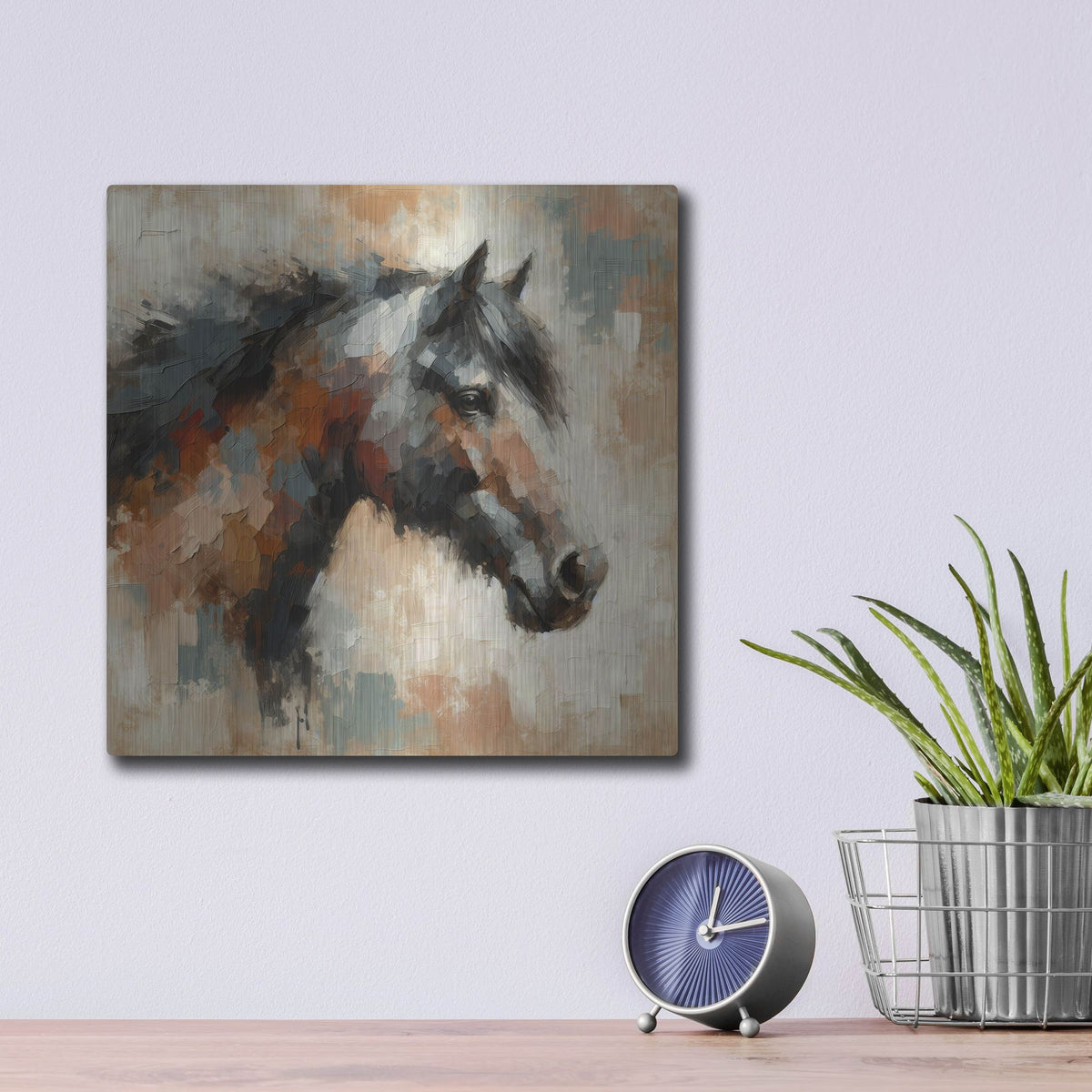 'Brown Horse 2' by Rich Monet Metal Wall Art