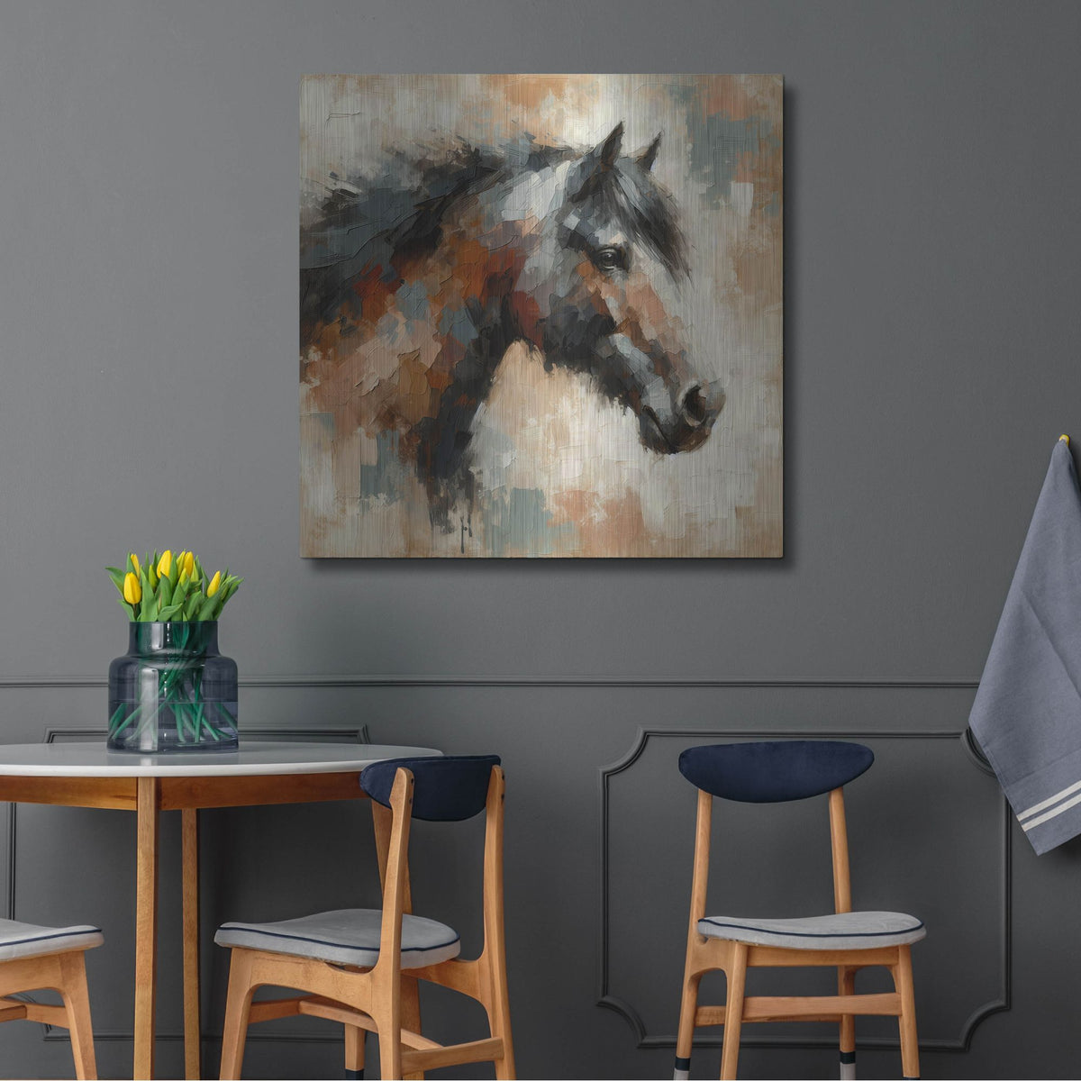 'Brown Horse 2' by Rich Monet Metal Wall Art