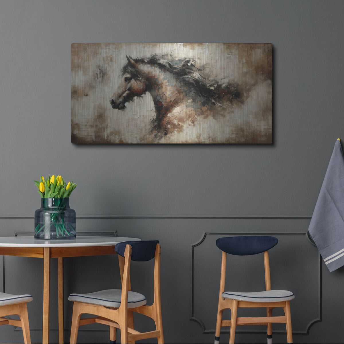 'Brown Horse' by Rich Monet Metal Wall Art