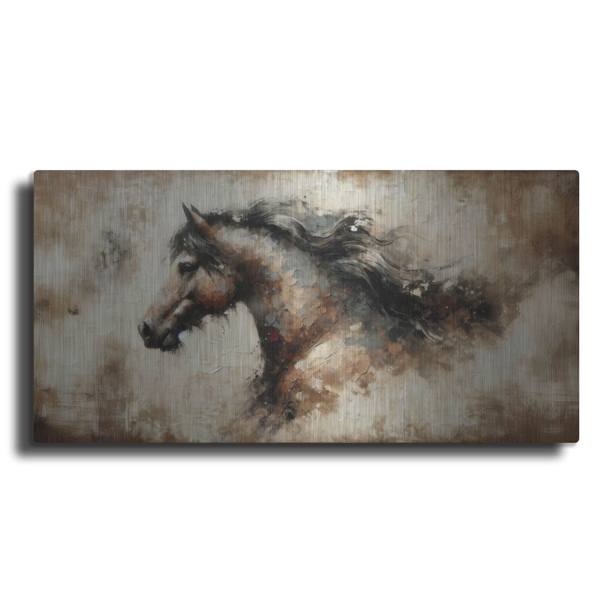 'Brown Horse' by Rich Monet Metal Wall Art