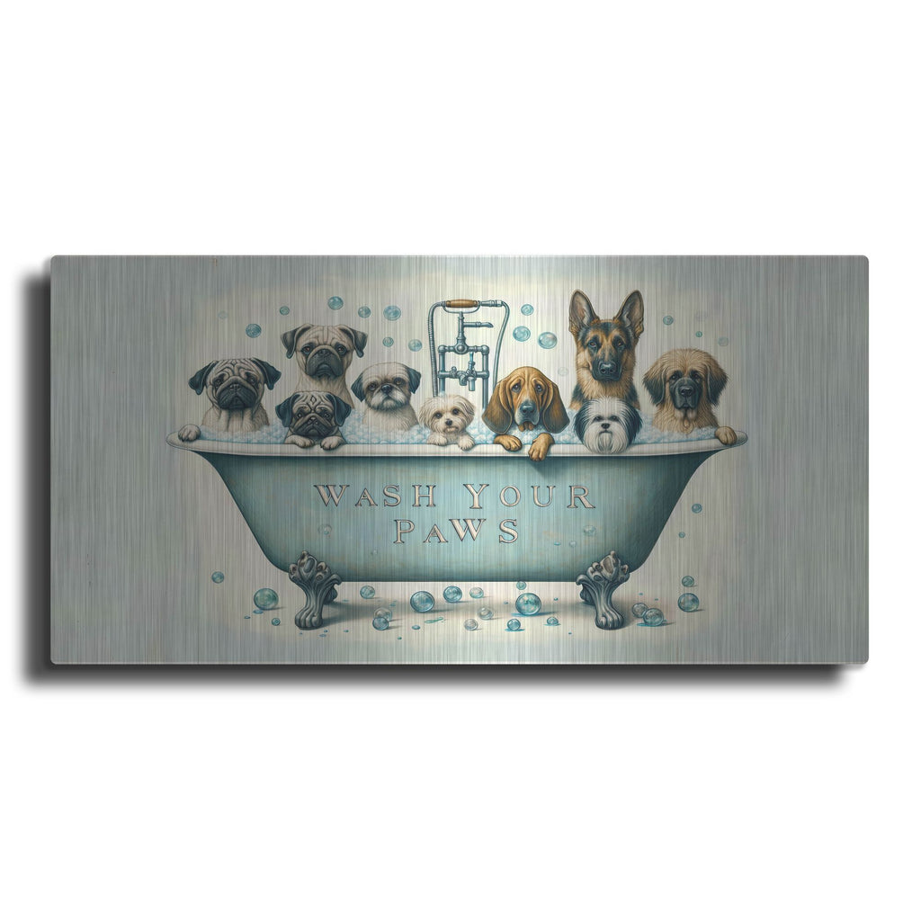 'Clean Paws' by Rich Monet Metal Wall Art