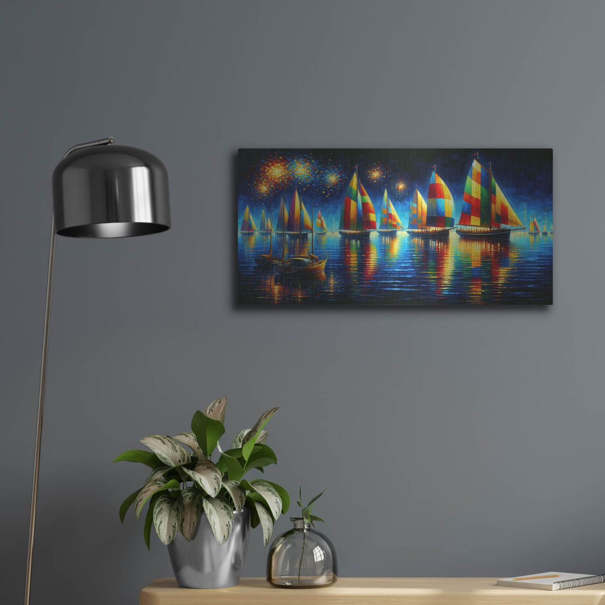 'Here For The Fireworks' by Rich Monet Metal Wall Art