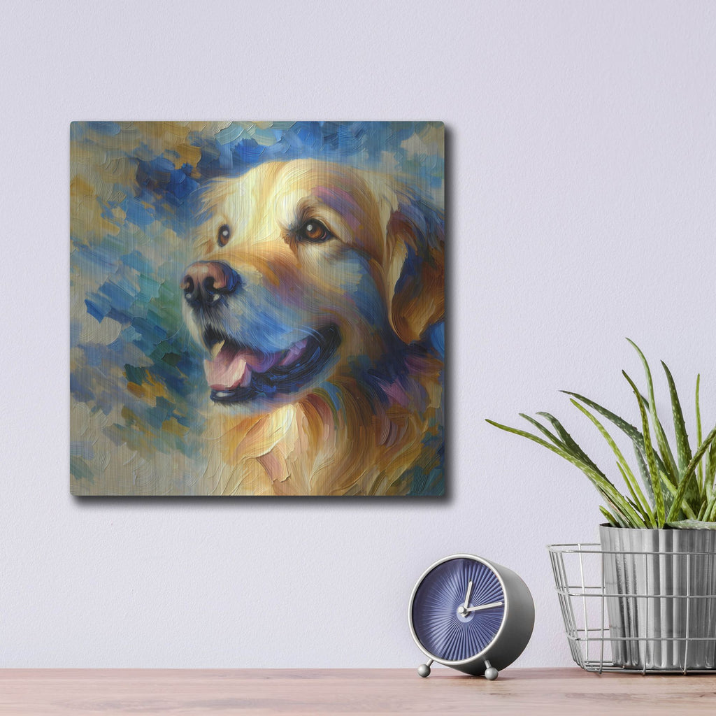 'My Golden Retriever' by Rich Monet Metal Wall Art