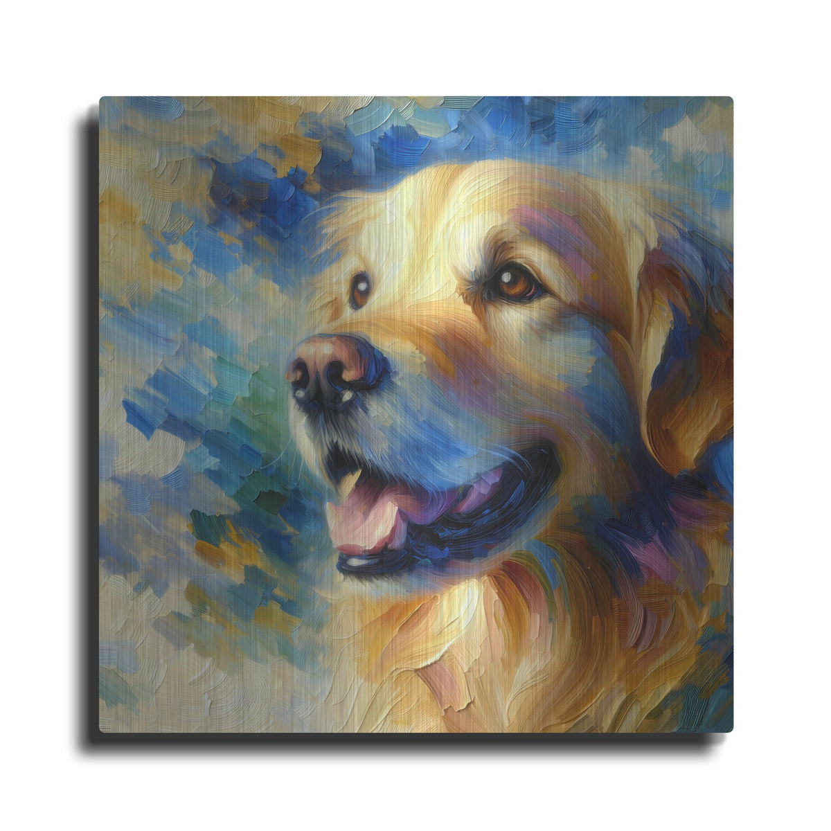 'My Golden Retriever' by Rich Monet Metal Wall Art