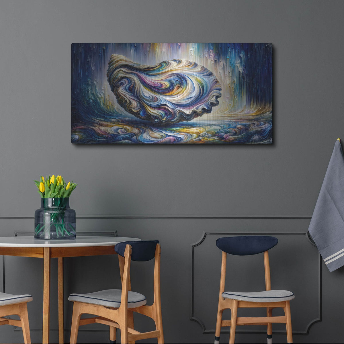 'Purple Oyster' by Rich Monet Metal Wall Art