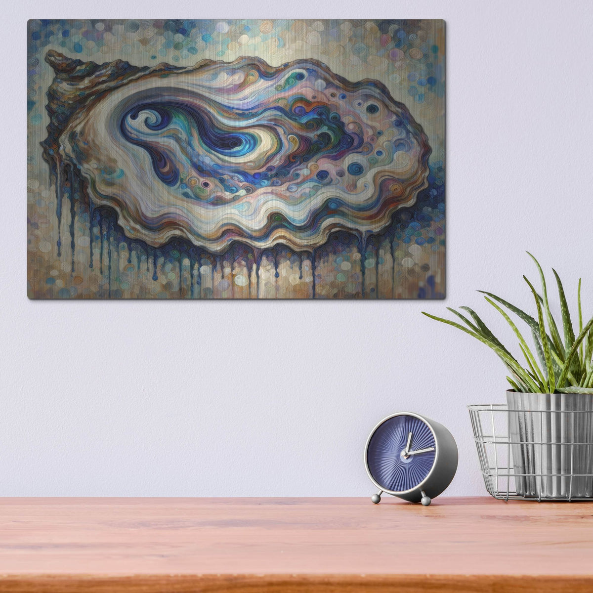 'Trippy Oyster' by Rich Monet Metal Wall Art