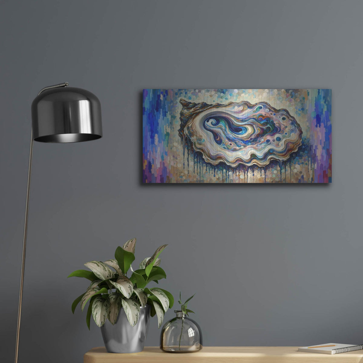 'Trippy Oyster' by Rich Monet Metal Wall Art