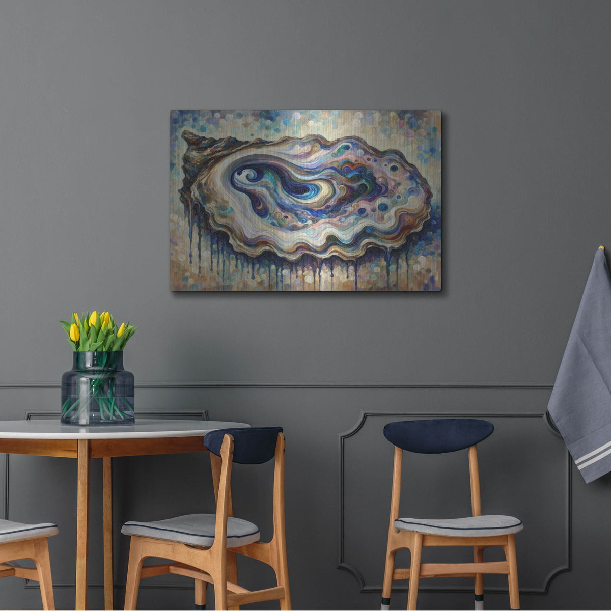'Trippy Oyster' by Rich Monet Metal Wall Art
